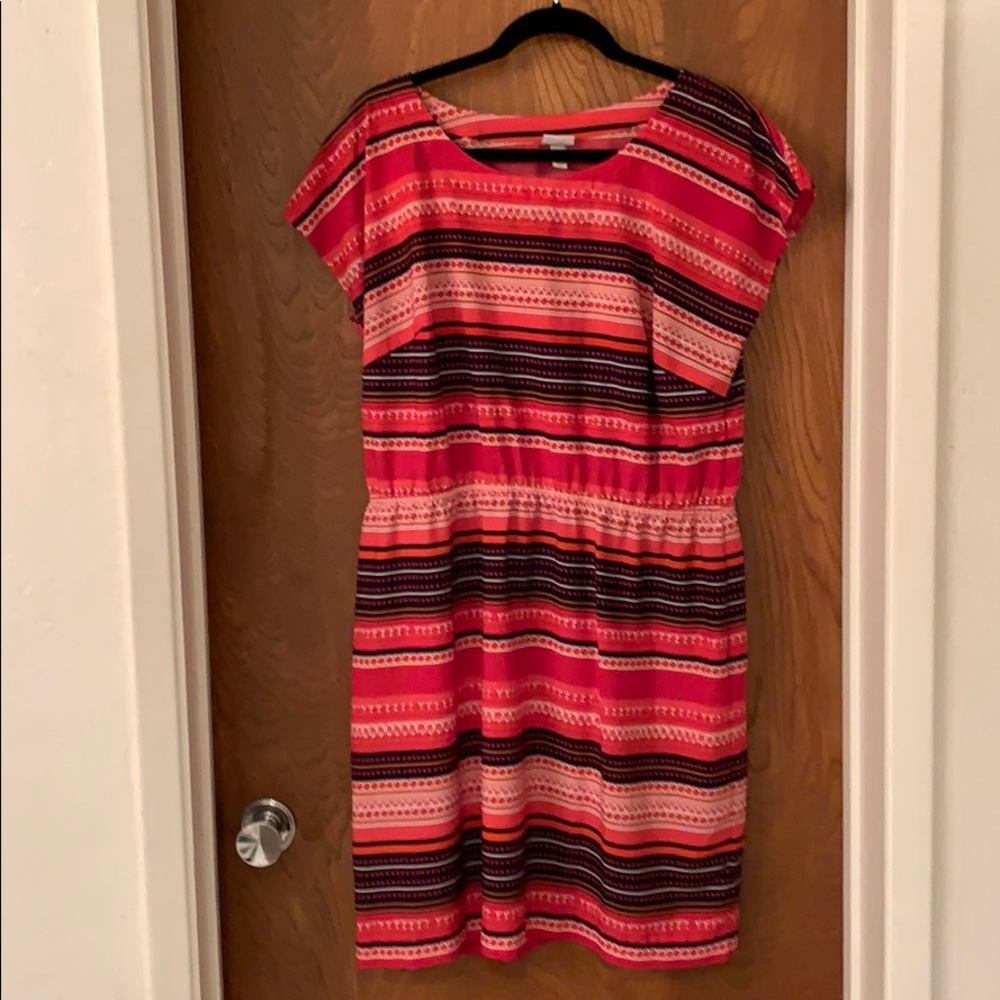 Multi-colored striped dress